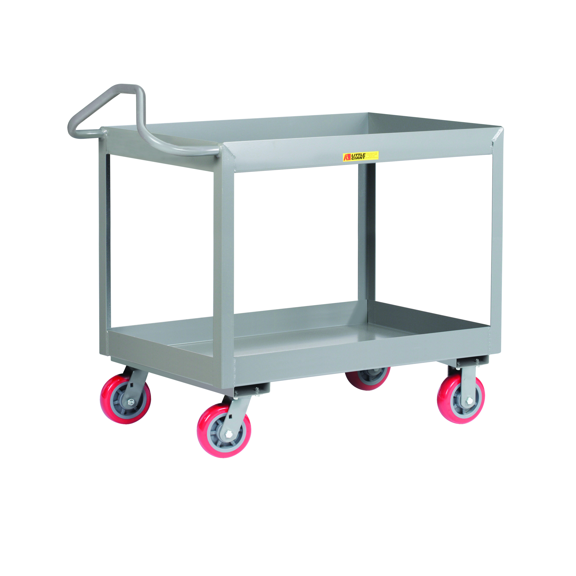 Little Giant Deep Shelf Truck - 24in. x 36in., 3600-Lb. Capacity, 3in. Deep Shelves, Carbon Steel, Ergo Handle, Model# ENDS-2436X3-6PY